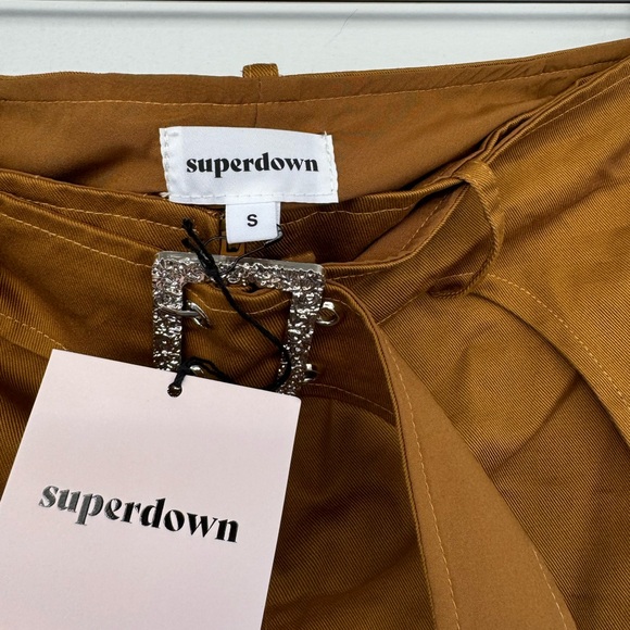 NWT Superdown Emmet Micro Mini Skirt in Brown - Picture 6 of 7